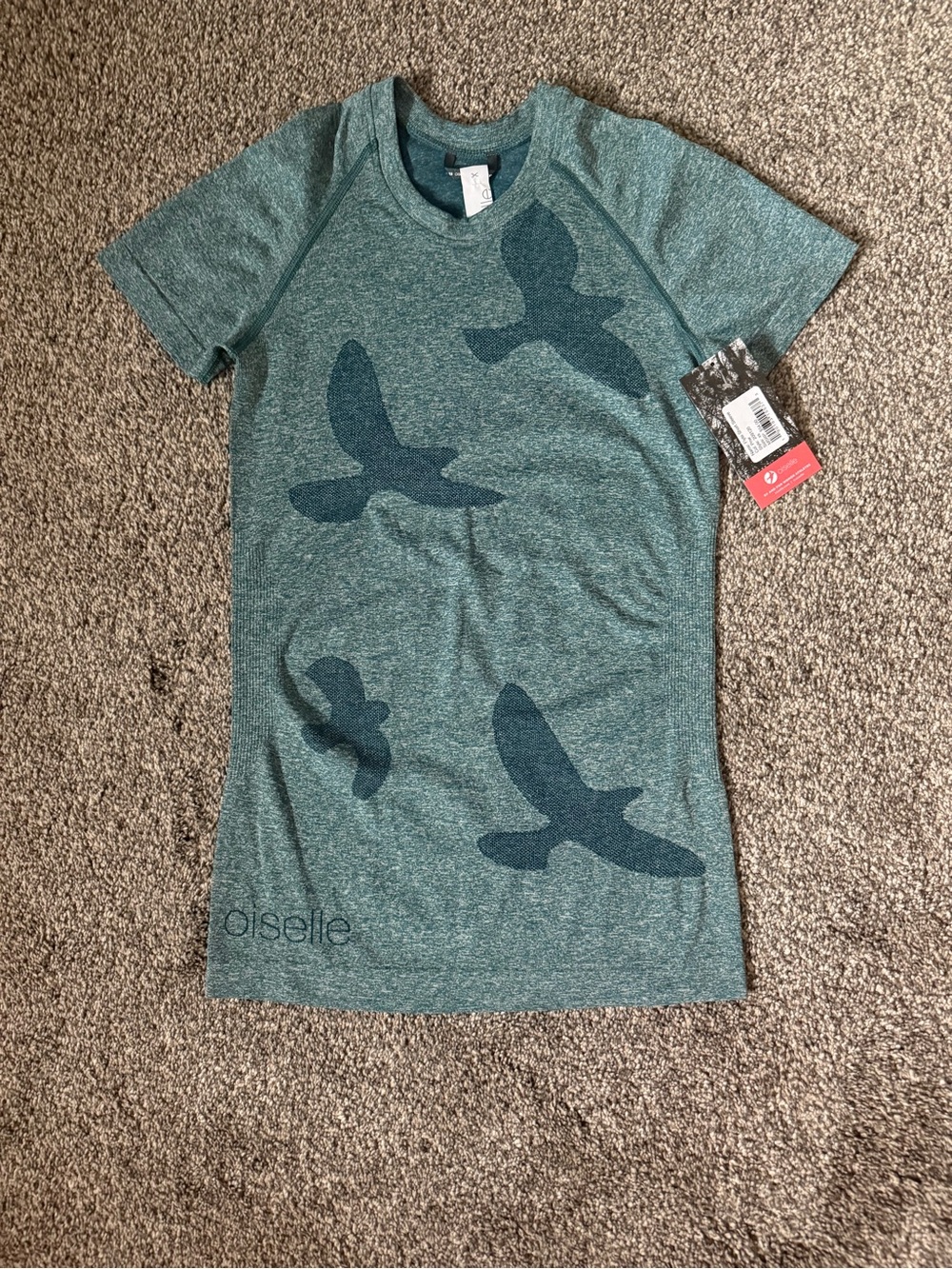 NWT Oiselle Teal Short-Sleeve Flyte Performance Tee